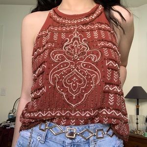 Beaded halter top